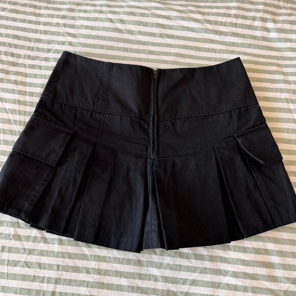 Black Pleated Skirt Size Xs F 60 E - Picture 2 of 3